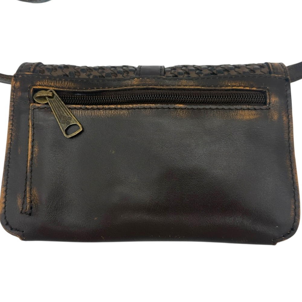 Patricia Nash Torri Crossbody Purse Distressed Brown Leather - Picture 3 of 8